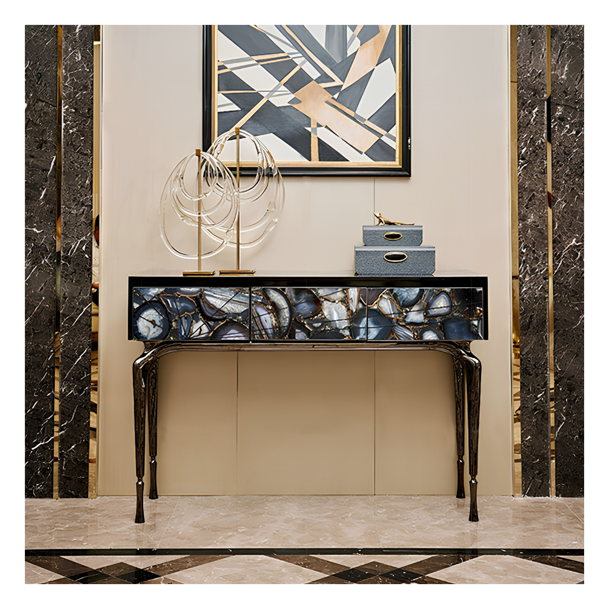 Agate Drawer Console Table